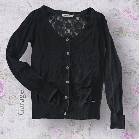 Garage Scoop Neck Lace Cardigan - Picture 5 of 16